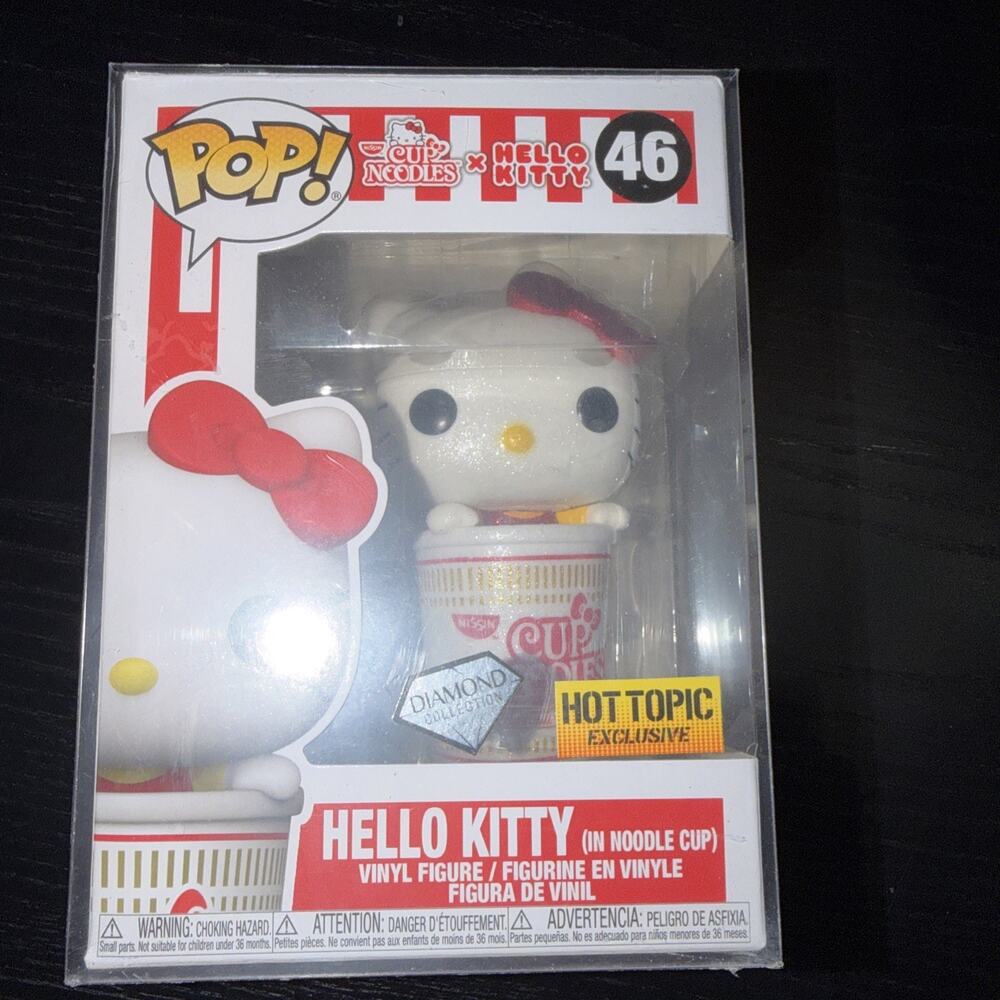 Funko Pop! Vinyl: Sanrio - Hello Kitty (In Noodle Cup) (Diamond Glitter) -...